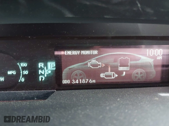 2013 Toyota Prius One with VIN JTDKN3DU5D0352800, listed as a IAAI auction lot 42102084 with 341,876 mi miles. Bid and sale history available at carsss.com. Image 15.