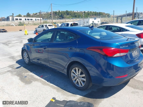 2015 Hyundai Elantra Limited with VIN KMHDH4AE8FU304086, listed as a IAAI auction lot 41830380 with 72,860 mi miles. Bid and sale history available at carsss.com. Image 3.