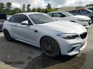 2019 BMW M2 Competition with VIN WBS2U7C51K7D09463, listed as a Copart auction lot 70858494 with 53,327 mi miles and Salvage Title. Bid and sale history available at carsss.com. Image 4.