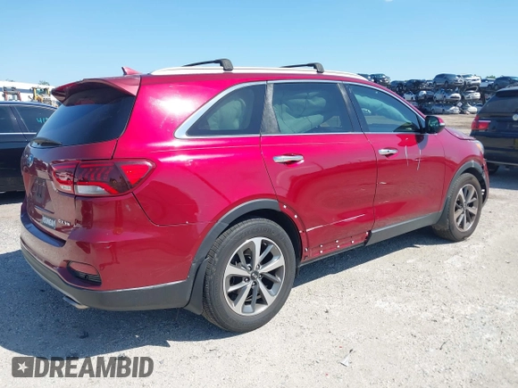 2019 Kia Sorento EX Sport with VIN 5XYPH4A50KG464007, listed as a IAAI auction lot 41999034 with 157,571 mi miles and . Bid and sale history available at DreamBid. Image 4.
