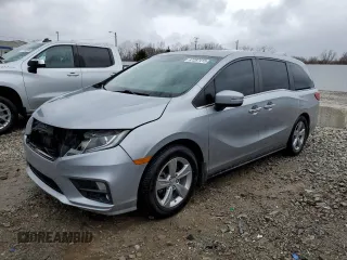 2018 Honda Odyssey EX-L with VIN 5FNRL6H74JB014179, listed as a Copart auction lot 47287415 with 238,216 mi miles and Salvage Title. Bid and sale history available at carsss.com. Image 1.