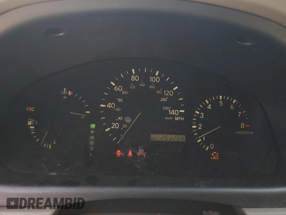 2002 Lexus RX 300 with VIN JTJHF10U520252529, listed as a Copart auction lot 55276465 with 203,254 mi miles and Salvage Title. Bid and sale history available at DreamBid. Image 9.