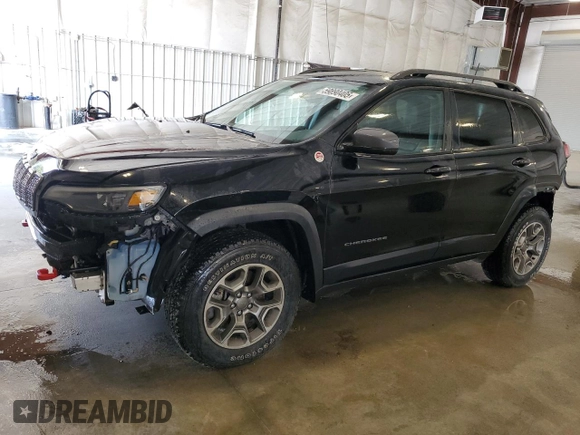 2020 Jeep Cherokee Trailhawk Elite with VIN 1C4PJMBN1LD537646, listed as a Copart auction lot 59890405 with 34,431 mi miles and Salvage title. Bid and sale history available at DreamBid. Image 1.