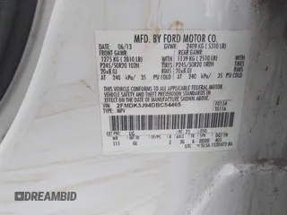 2013 Ford Edge SEL with VIN 2FMDK3J94DBC54465, listed as a IAAI auction lot 41686747 with 172,487 mi miles. Bid and sale history available at carsss.com. Image 9.