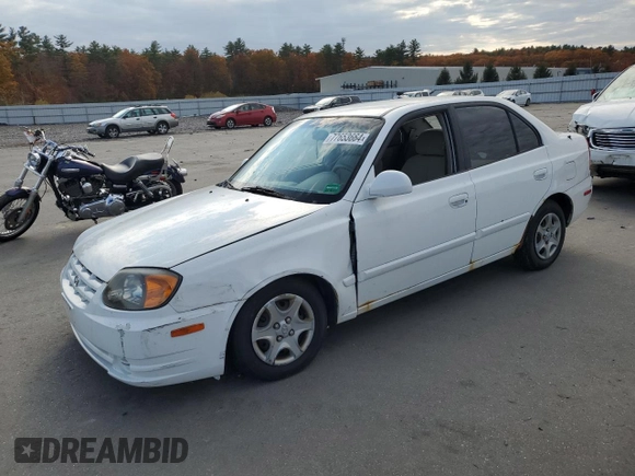 2005 Hyundai Accent GLS with VIN KMHCG45CX5U640554, listed as a Copart auction lot 77653664 with 179,642 mi miles and Clean Title. Bid and sale history available at carsss.com. Image 1.