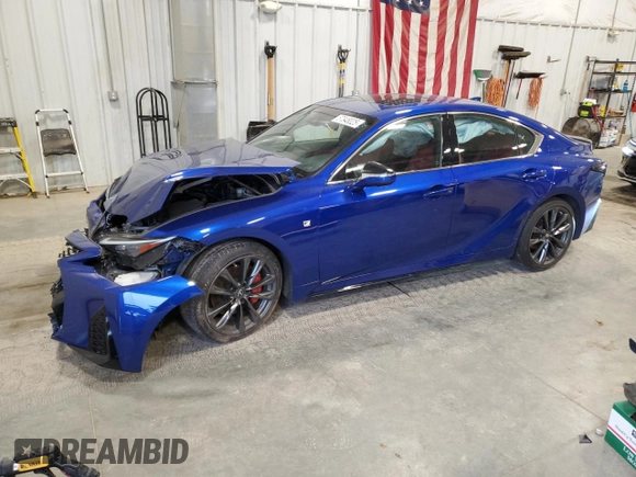 2021 Lexus IS 350 F Sport with VIN JTHGZ1E20M5020468, listed as a Copart auction lot 57848025 with 22,077 mi miles and Salvage title. Bid and sale history available at DreamBid. Image 1.