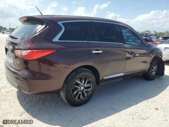 2015 Infiniti QX60 with VIN 5N1AL0MN8FC501626, listed as a Copart auction lot 51899055 with 136,174 mi miles and Salvage Title. Bid and sale history available at carsss.com. Image 3.