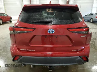 2020 Toyota Highlander Hybrid Limited with VIN 5TDXBRCH8LS009965, listed as a Copart auction lot 61006795 with 98,970 mi miles and Salvage title. Bid and sale history available at DreamBid. Image 6.