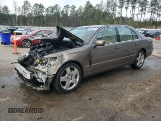 2004 Lexus LS 430 with VIN JTHBN36F340123884, listed as a Copart auction lot 48475675 with 0 mi miles and Salvage Title. Bid and sale history available at carsss.com. Image 1.