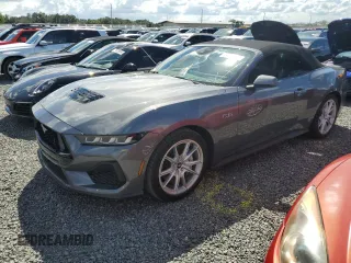 2024 Ford Mustang GT Premium с VIN 1FAGP8FF1R5123882, выставлен на аукционе Copart как лот 74846044 с пробегом Не указан миль и Списание • Salvage title. История ставок и продаж доступна на DreamBid. Изображение 1.