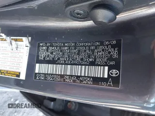 2009 Toyota Corolla with VIN JTDBL40E499070662, listed as a IAAI auction lot 41590923 with 148,295 mi miles. Bid and sale history available at carsss.com. Image 9.