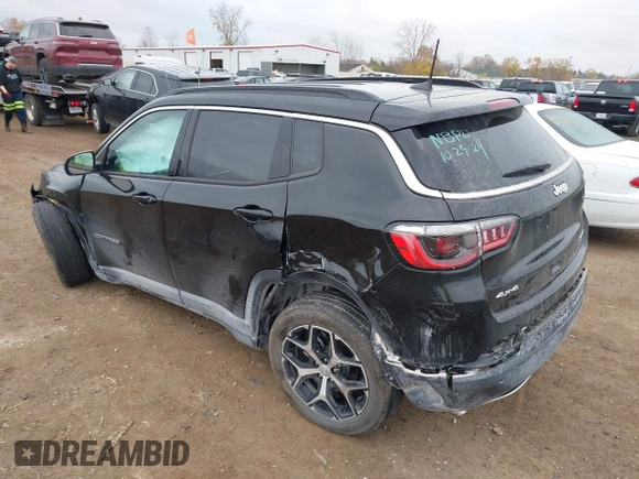 2024 Jeep Compass Limited z VIN 3C4NJDCN1RT141824, wystawiony jako IAAI lot #40741507 z przebiegiem 3 028 mil mil oraz . Historia ofert i sprzedaży dostępna na DreamBid. Obrazek 3.