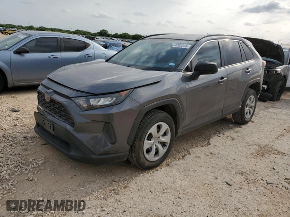 2019 Toyota RAV4 LE with VIN JTMH1RFV4KD019458, listed as a Copart auction lot 54262545 with 98,433 mi miles and Salvage Title. Bid and sale history available at carsss.com. Image 1.