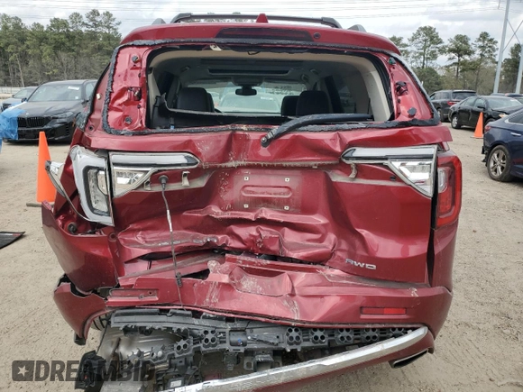 2020 GMC Acadia Denali with VIN 1GKKNXLS8LZ206638, listed as a Copart auction lot 48925845 with 44,652 mi miles and Salvage title. Bid and sale history available at DreamBid. Image 6.