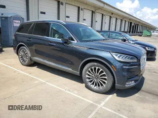 2021 Lincoln Aviator Reserve with VIN 5LM5J7WC1MGL14274, listed as a Copart auction lot 66223795 with Not provided miles and Salvage title. Bid and sale history available at DreamBid. Image 4.