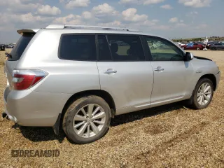 2008 Toyota Highlander Hybrid Limited with VIN JTEEW44A782010664, listed as a Copart auction lot 59727123 with 333,233 mi miles and Salvage Title. Bid and sale history available at carsss.com. Image 3.