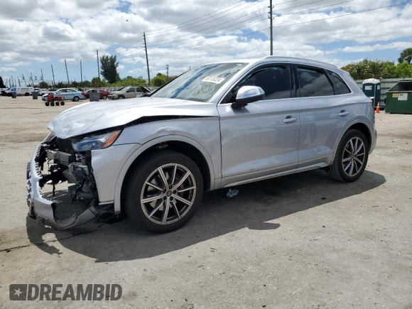 2023 Audi SQ5 Premium Plus with VIN WA1A4AFY7P2111195, listed as a Copart auction lot 50135224 with 10,436 mi miles. Bid and sale history available at carsss.com. Image 1.