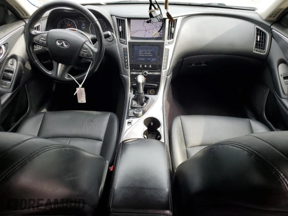 2015 Infiniti Q50 with VIN JN1BV7AP7FM356450, listed as a Copart auction lot 54594765 with 136,096 mi miles and Salvage title. Bid and sale history available at DreamBid. Image 8.