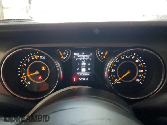 2023 Jeep Gladiator Sport S с VIN 1C6HJTAG5PL521017, выставлен на аукционе Copart как лот 56530235 с пробегом 54 751 миль миль и Чистый • Clean title. История ставок и продаж доступна на DreamBid. Изображение 9.