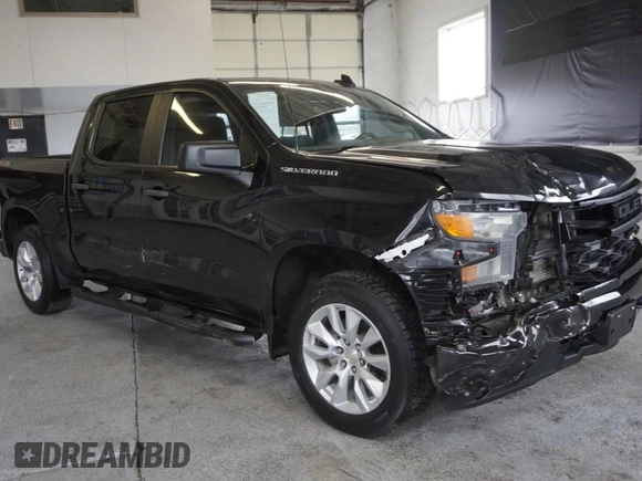 2023 Chevrolet Silverado 1500 Custom with VIN 3GCPDBEK4PG147047, listed as a Copart auction lot 49730355 with 73,611 mi miles and Salvage Title. Bid and sale history available at DreamBid. Image 1.