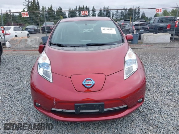 2013 Nissan LEAF SL with VIN 1N4AZ0CPXDC411967, listed as a IAAI auction lot 42120907 with 102,035 mi miles. Bid and sale history available at carsss.com. Image 12.