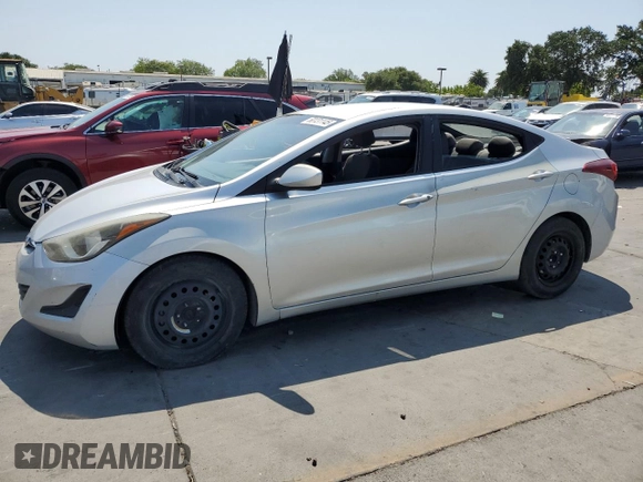 2016 Hyundai Elantra SE with VIN 5NPDH4AE8GH758998, listed as a Copart auction lot 60131145 with Not provided miles and Salvage title. Bid and sale history available at DreamBid. Image 1.