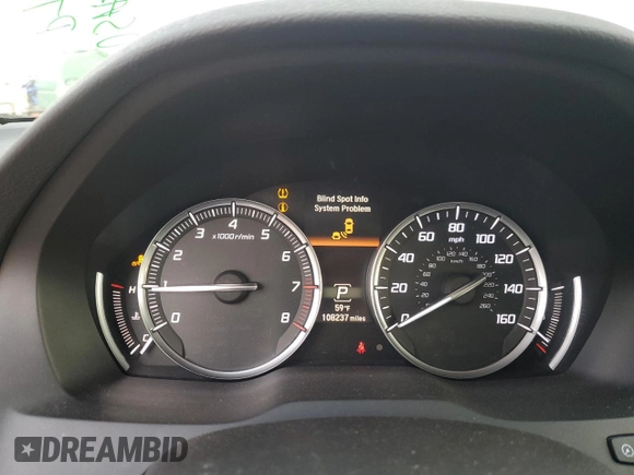 2016 Acura MDX w/Tech with VIN 5FRYD4H43GB060015, listed as a Copart auction lot 47367805 with 108,237 mi miles and Salvage Title. Bid and sale history available at carsss.com. Image 9.
