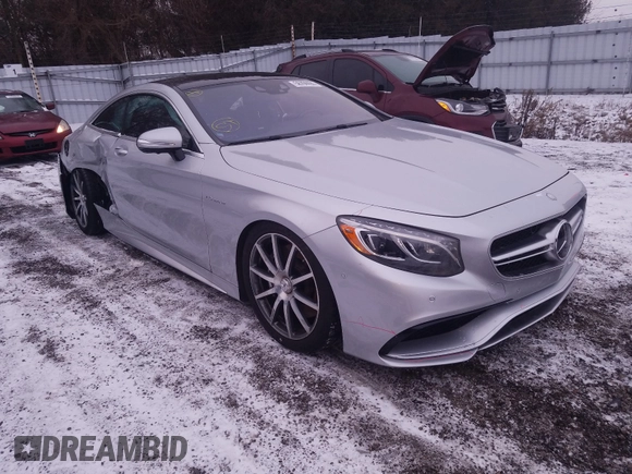 2015 Mercedes-Benz S-Class S 63 AMG with VIN WDDXJ7JBXFA004991, listed as a Copart auction lot 56704480 with 31,641 mi miles. Bid and sale history available at carsss.com. Image 1.