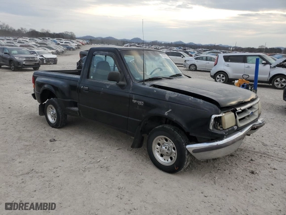 1996 Ford Ranger XL with VIN 1FTCR10AXTPA42589, listed as a Copart auction lot 44038635 with 332,201 mi miles and Salvage Title. Bid and sale history available at carsss.com. Image 4.