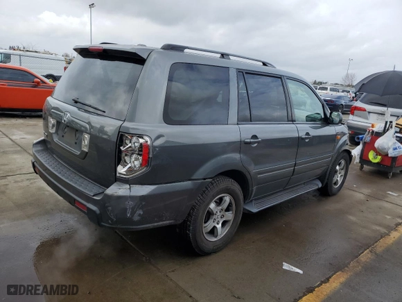 2007 Honda Pilot EX-L with VIN 5FNYF28627B022325, listed as a Copart auction lot 84877754 with 110,766 mi miles and Salvage Title. Bid and sale history available at carsss.com. Image 3.