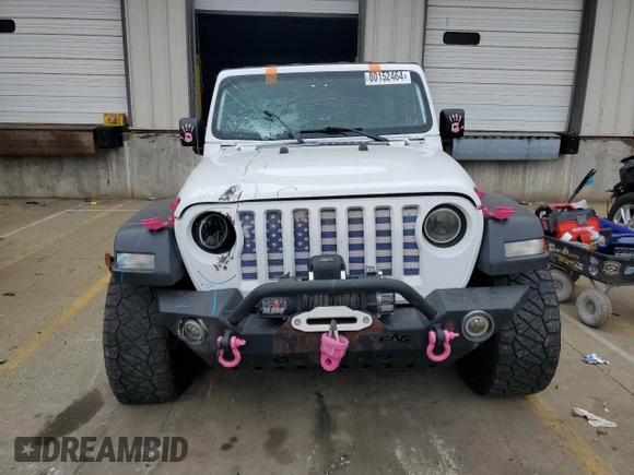 2020 Jeep Wrangler Unlimited Willys with VIN 1C4HJXDN3LW129737, listed as a Copart auction lot 80152464 with 97,700 mi miles and Salvage title. Bid and sale history available at DreamBid. Image 5.