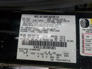 2012 Lincoln MKZ Hybrid with VIN 3LNDL2L38CR805805, listed as a Copart auction lot 44749285 with 135,500 mi miles and Salvage Title. Bid and sale history available at DreamBid. Image 12.