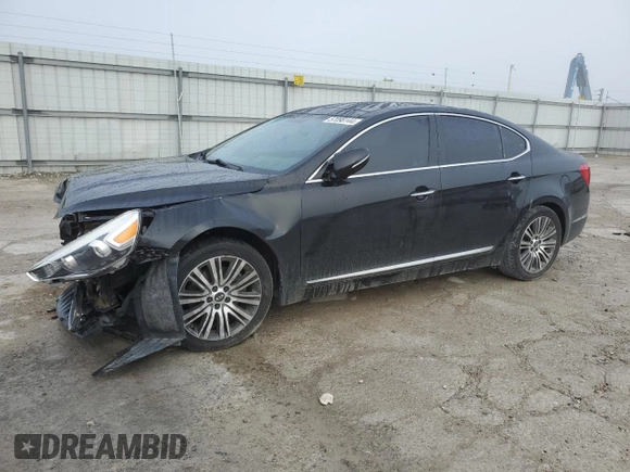 2016 Kia Cadenza Premium with VIN KNALN4D71G5221534, listed as a Copart auction lot 57098144 with 77,783 mi miles and Salvage Title. Bid and sale history available at carsss.com. Image 1.