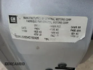 2004 Oldsmobile Alero GL1 z VIN 1G3NL52E54C192426, wystawiony jako Copart lot #80361784 z przebiegiem 251 493 mil mil oraz Szkoda całkowita • Salvage title. Historia ofert i sprzedaży dostępna na DreamBid. Obrazek 13.