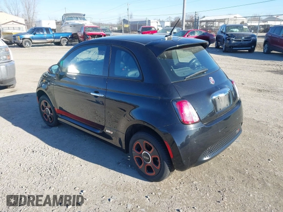 2013 FIAT 500e with VIN 3C3CFFGE9DT663239, listed as a IAAI auction lot 41437853 with 1 mi miles. Bid and sale history available at carsss.com. Image 3.