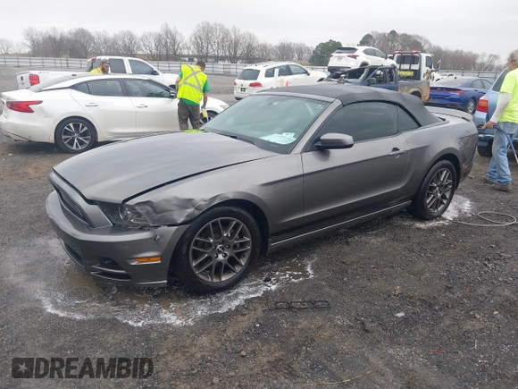 2014 Ford Mustang V6 with VIN 1ZVBP8EM1E5228353, listed as a IAAI auction lot 41525666 with 138,024 mi miles. Bid and sale history available at carsss.com. Image 2.