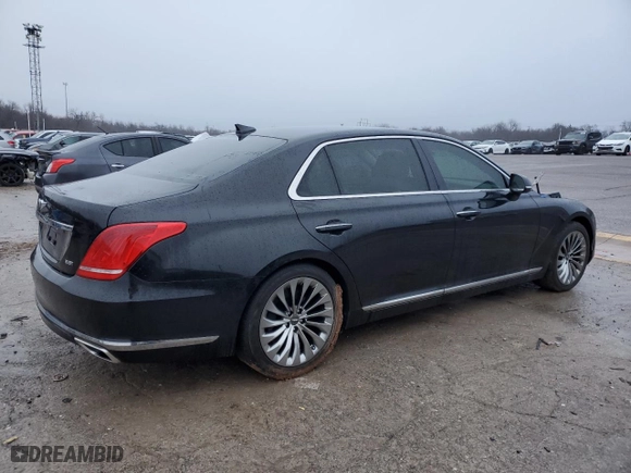 2019 Genesis G90 3.3T Premium with VIN KMTF34JA4KU061655, listed as a Copart auction lot 37555434 with 23,106 mi miles. Bid and sale history available at carsss.com. Image 3.