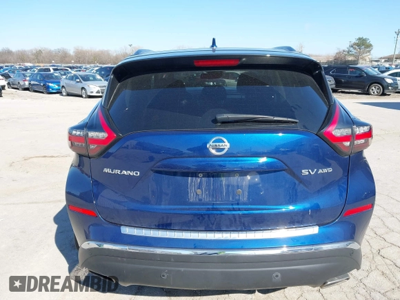 2021 Nissan Murano SV with VIN 5N1AZ2BS9MC126295, listed as a IAAI auction lot 41992143 with 33,385 mi miles and . Bid and sale history available at DreamBid. Image 17.