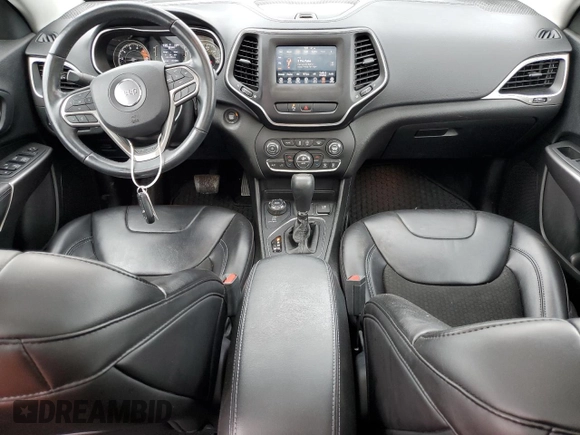2019 Jeep Cherokee Altitude with VIN 1C4PJMLX1KD471582, listed as a Copart auction lot 55729055 with 76,941 mi miles and Salvage title. Bid and sale history available at DreamBid. Image 8.