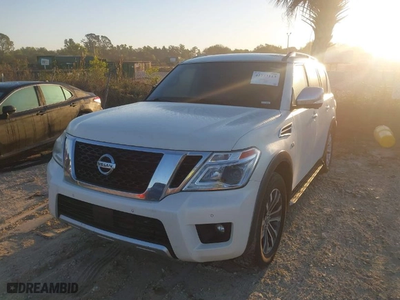 2018 Nissan Armada SL with VIN JN8AY2NC0J9551669, listed as a IAAI auction lot 41773113 with 183,029 mi miles. Bid and sale history available at carsss.com. Image 2.