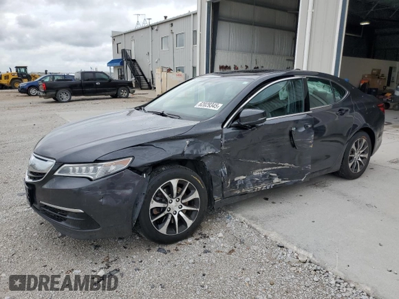 2015 Acura TLX with VIN 19UUB1F37FA010497, listed as a Copart auction lot 62029345 with 182,675 mi miles and Salvage title. Bid and sale history available at DreamBid. Image 1.