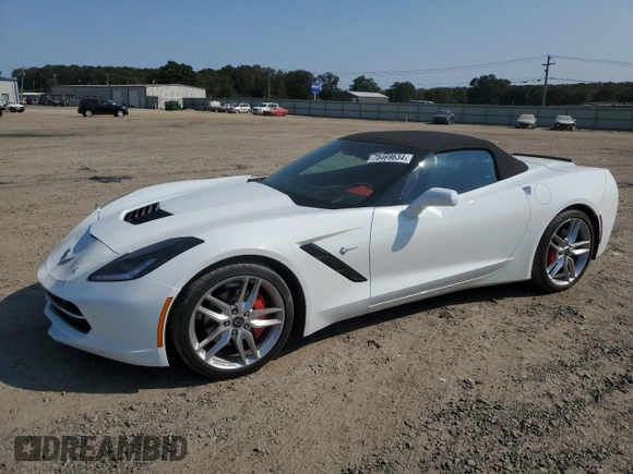 2018 Chevrolet Corvette 2LT with VIN 1G1YD3D70J5104792, listed as a Copart auction lot 75469634 with 21,216 mi miles and Salvage Title. Bid and sale history available at carsss.com. Image 1.