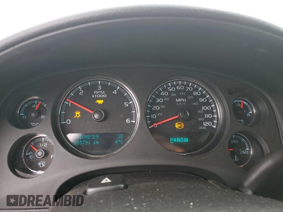2012 Chevrolet Avalanche LTZ with VIN 3GNTKGE7XCG281513, listed as a Copart auction lot 48007475 with 205,791 mi miles and Salvage title. Bid and sale history available at DreamBid. Image 9.