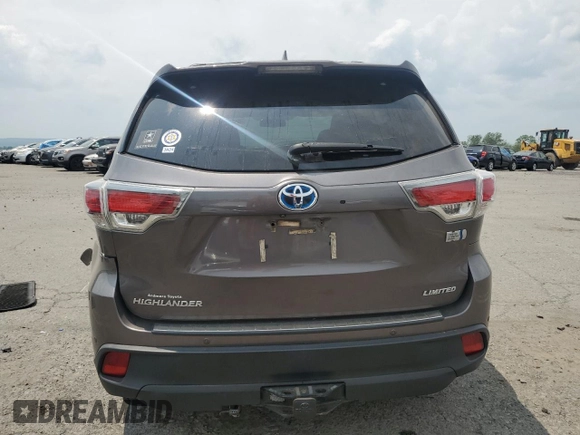 2015 Toyota Highlander Limited with VIN 5TDDCRFH8FS011344, listed as a Copart auction lot 60084105 with 224,095 mi miles and Salvage title. Bid and sale history available at DreamBid. Image 6.