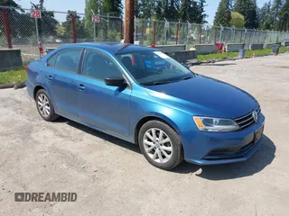 2015 Volkswagen Jetta Sedan 1.8T SE with VIN 3VWD17AJ1FM270114, listed as a IAAI auction lot 42128816 with 111,701 mi miles. Bid and sale history available at carsss.com. Image 1.