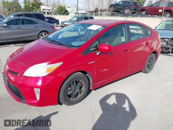 2012 Toyota Prius One with VIN JTDKN3DU1C1595223, listed as a IAAI auction lot 41965656 with 206,767 mi miles. Bid and sale history available at carsss.com. Image 17.