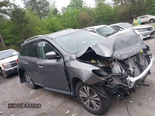 2018 Nissan Pathfinder S with VIN 5N1DR2MN7JC654627, listed as a IAAI auction lot 41942036 with 58,146 mi miles and . Bid and sale history available at DreamBid. Image 13.