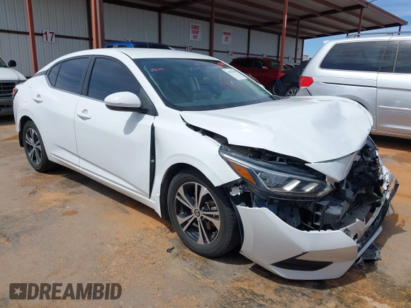 2020 Nissan Sentra SV with VIN 3N1AB8CV3LY228477, listed as a IAAI auction lot 41879199 with 70,304 mi miles. Bid and sale history available at carsss.com. Image 1.