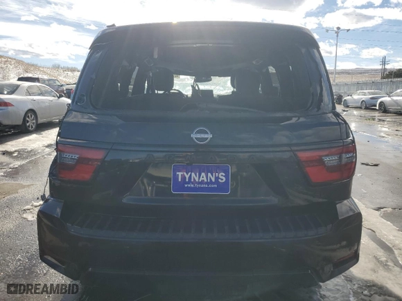 2021 Nissan Armada SL with VIN JN8AY2BB9M9791982, listed as a Copart auction lot 42510665 with NaN miles and Salvage Title. Bid and sale history available at carsss.com. Image 6.