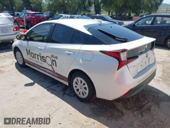2021 Toyota Prius L Eco with VIN JTDKAMFU8M3133925, listed as a IAAI auction lot 41966660 with 115,193 mi miles. Bid and sale history available at carsss.com. Image 3.